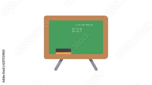 Looping Classroom Chalkboard Education Teaching Animation ProRes Alpha Channel 4K 60fps School Learning Motion Graphic