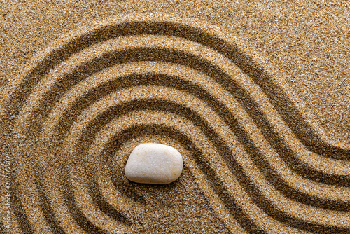 Photography zen stones on sand