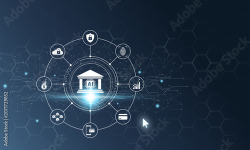 Smart Banking Automation Using Artificial Intelligence and Financial Technology. File EPS 10