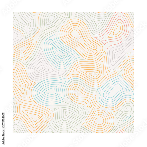 Seamless topographic contour line pattern