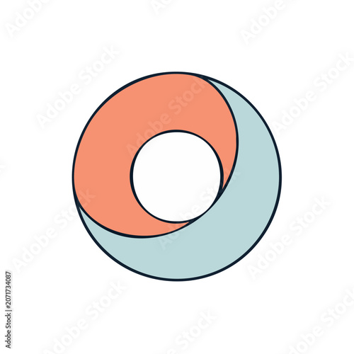 Abstract circular logo with overlapping rings
