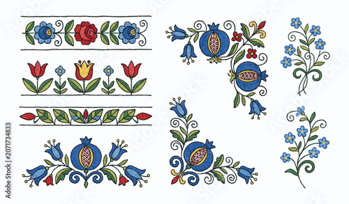 Collection of twelve golden laurel wreath vector illustrations, symmetrical branches with leaves, decorative award and victory emblem design elements