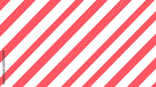 Photos Red and white diagonal stripes repeat across the frame, forming a cheerful and d