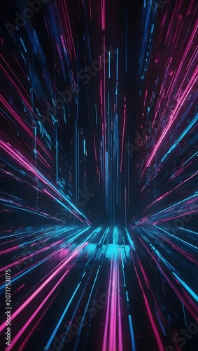 Electric Neon Velocity Light Streams