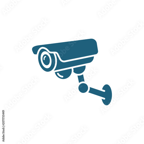 Blue Security Surveillance Camera Icon