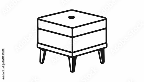 Simple Modern Square Coffee Table.