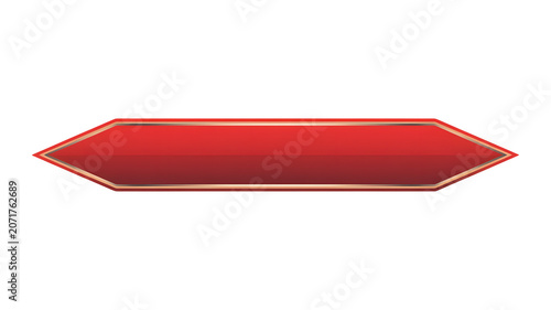Red arrow pointing right, isolated on white background