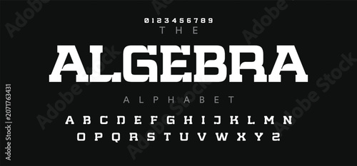 Bild auf Leinwand ALGEBRA Abstract minimal modern alphabet fonts