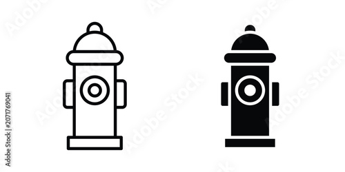 Quadro su tela Fire hydrant icon for graphic design projects and web designs