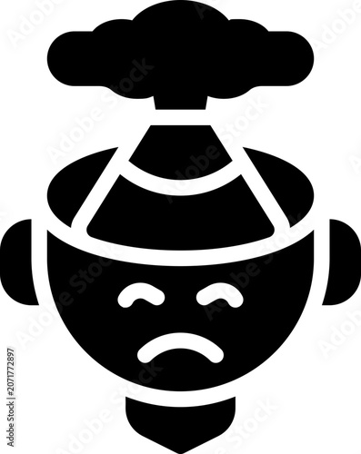 Fotografie anger glyph icon