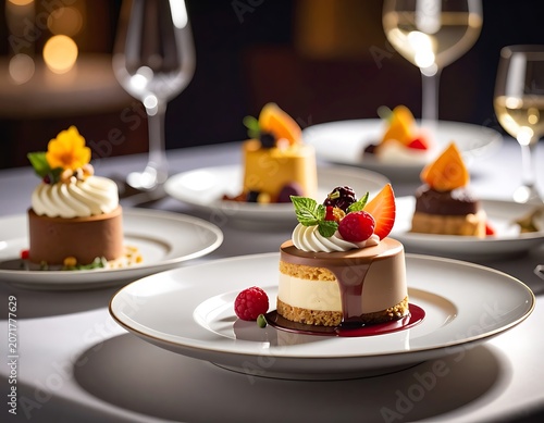 A beautifully arranged assortment of decadent desserts
