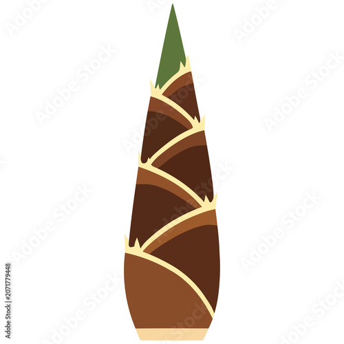 Bild auf Leinwand Brown bamboo shoot Illustration Graphic.
