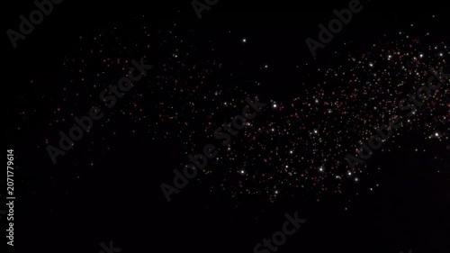 Glowing Glitter Trail Animation with Magic Line Dust, Pixie Dust Trails, Twinkling Fairy Sparkles, and Shimmering Golden Particles on a Black Background, 4K Loop