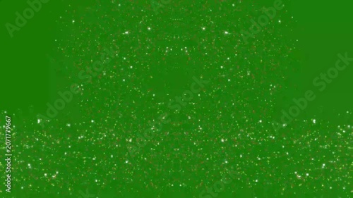 Dazzling Glitter Light Trail featuring a Sparkling Comet Trace with Glare Effects, Glowing Golden Magic Shimmer, Glittering Light Sparks, and Particle Flares on a Green Background, 4K Loop
