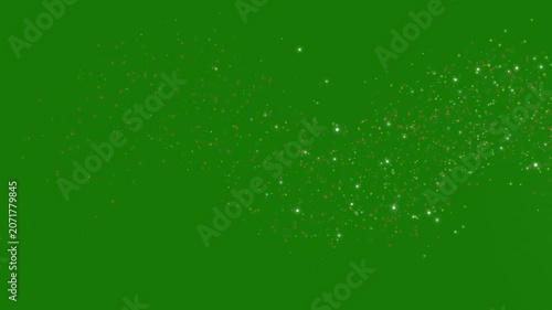 Glowing Glitter Trail Animation with Magic Line Dust, Pixie Dust Trails, Twinkling Fairy Sparkles, and Shimmering Golden Particles on a Green Background, 4K Loop