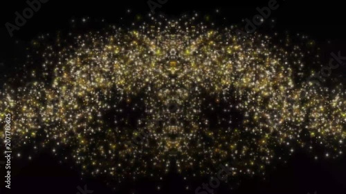Magic Glitter Sparkle Trail Transition with Golden Glowing Starlight, Twinkling White Star Lines, Fast Glittering Streaks, and Sparkling Star Trail Effects on Black Background, 4K Loop