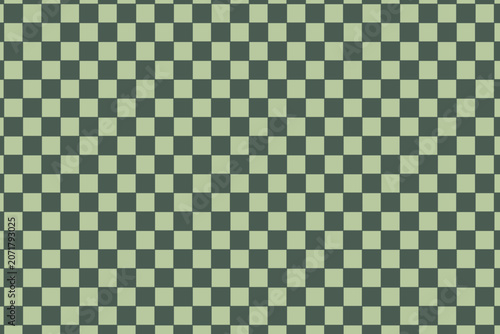 Scripted Content Repeating Checkerboard Texture with Dark Green and Sage Squares: Scalable Geometric Square Lattice Seamless Vector Pattern for Minimalist Fabric and Surface Branding