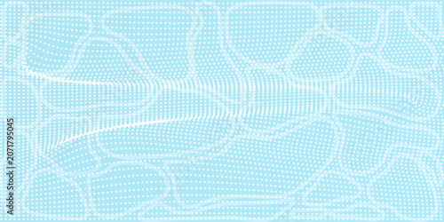 Schilderij op canvas Blue and white water ripples light surface overlay background