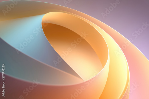 Abstract floating layers of soft light and shadow