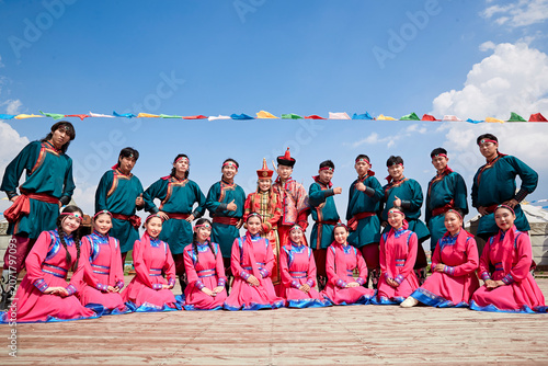 Mongolian dancers performing at the Naadam Festival