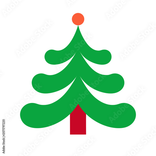 christmas tree vector illustration