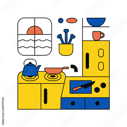 set of kitchen tools
