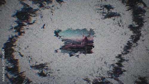 Television static noise on an old CRT screen