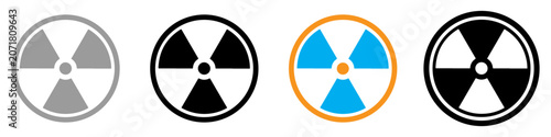 Bild auf Leinwand Radiation icon, logo vector illustration