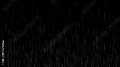 heavy rain looping over black background.Rainy Weather.Heavy rain and weather storm in raining season.Abstract vector background.seamlessly looped rain animation.