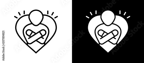Fotografie Self Care whiteblack icon
