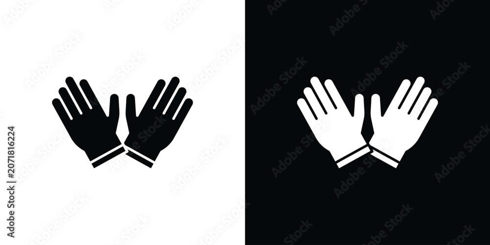 Fototapeta premium Glove icon concept flat black vector. EPS10