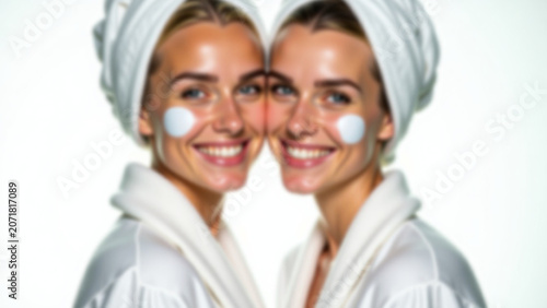 And patches during spa iteration treatments Concept of natural cosmetics wrinkle smoothing ar Positive two