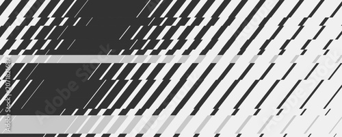 Fotografi Dynamic tech geometric transition vector gradient monochrome background
