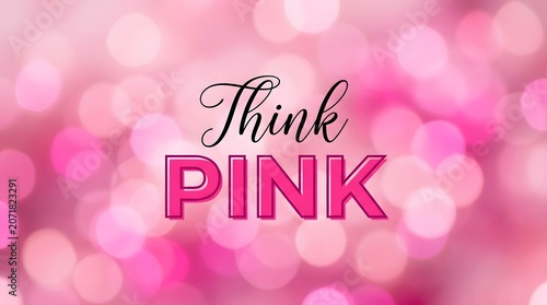 Think pink inspiring hope during breast cancer awareness month with a vibrant pink bokeh background