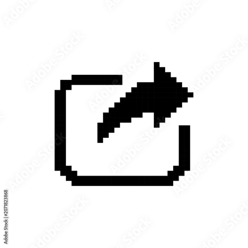 Pixel art arrow share icon