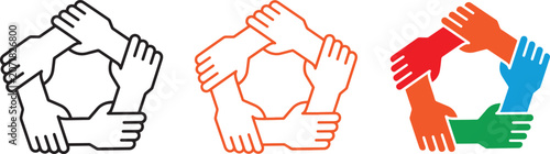 Teamwork icon vector. teamwork, collaboration, and community symbol. vector illustration more gorgious