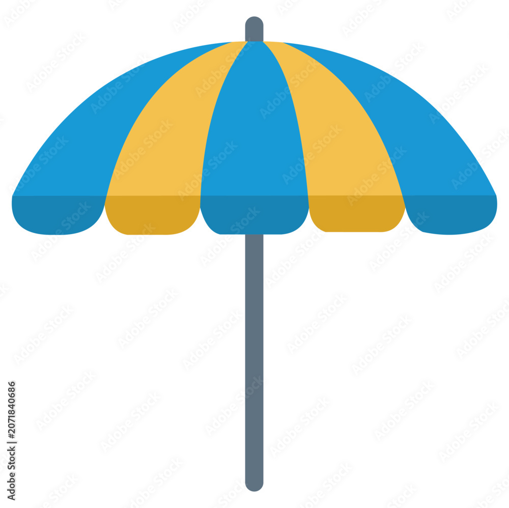 Obraz premium Beach umbrella icon, flat style