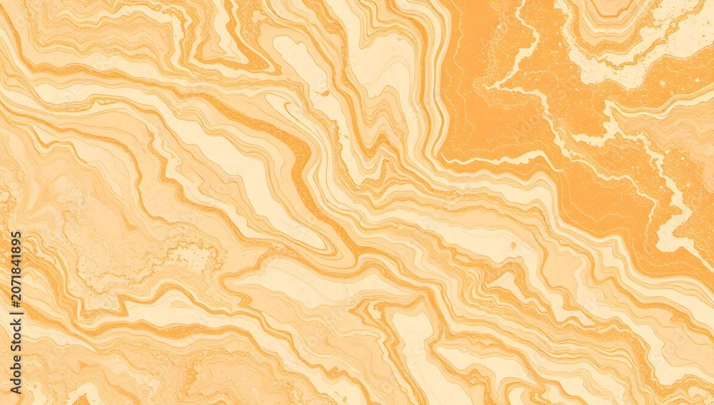 Fototapeta premium Orange Amber Marble Swirl Texture Warm Vibrant Luxury Stone Seamless Background