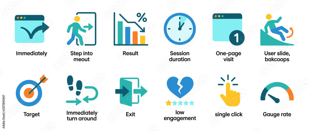 Fototapeta premium Health and Wellness Icons Focus on Main Subject.
