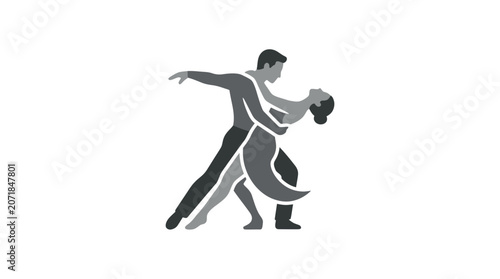 Couple dancing together in harmony.