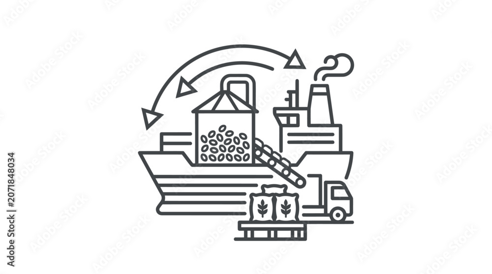 Fototapeta premium Industrial factory production line process.