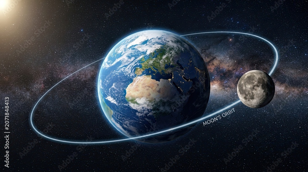 Naklejka premium earth and sun