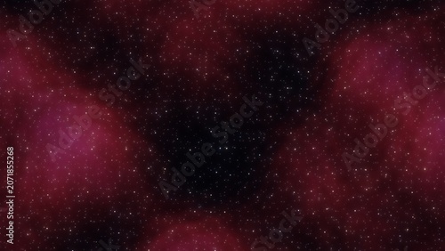 stars and red nebula