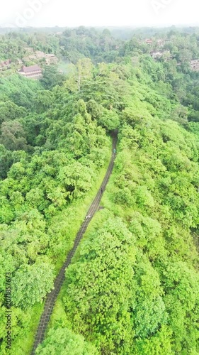 Beautiful Aerial Landscape of Campuhan Hill, Bali, Indonesia
