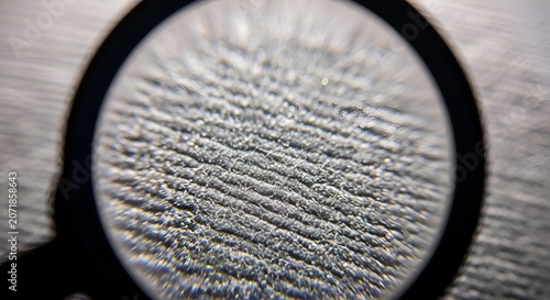 Magnified Surface Texture Through Magnifying Glass