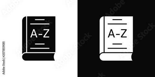 Photos Dictionaries icon. Flat filled symbols bundle