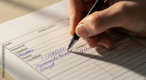 Handwriting on Inspection Report: Evaluating Condition Detail