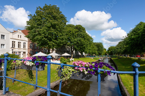 Historisches Friedrichstadt (Nordfriesland), Schleswig-Holstein. Stadtszenerie