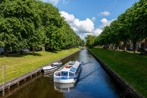 Historisches Friedrichstadt (Nordfriesland), Schleswig-Holstein. Stadtszenerie