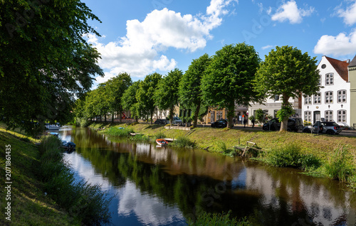Historisches Friedrichstadt (Nordfriesland), Schleswig-Holstein. Stadtszenerie